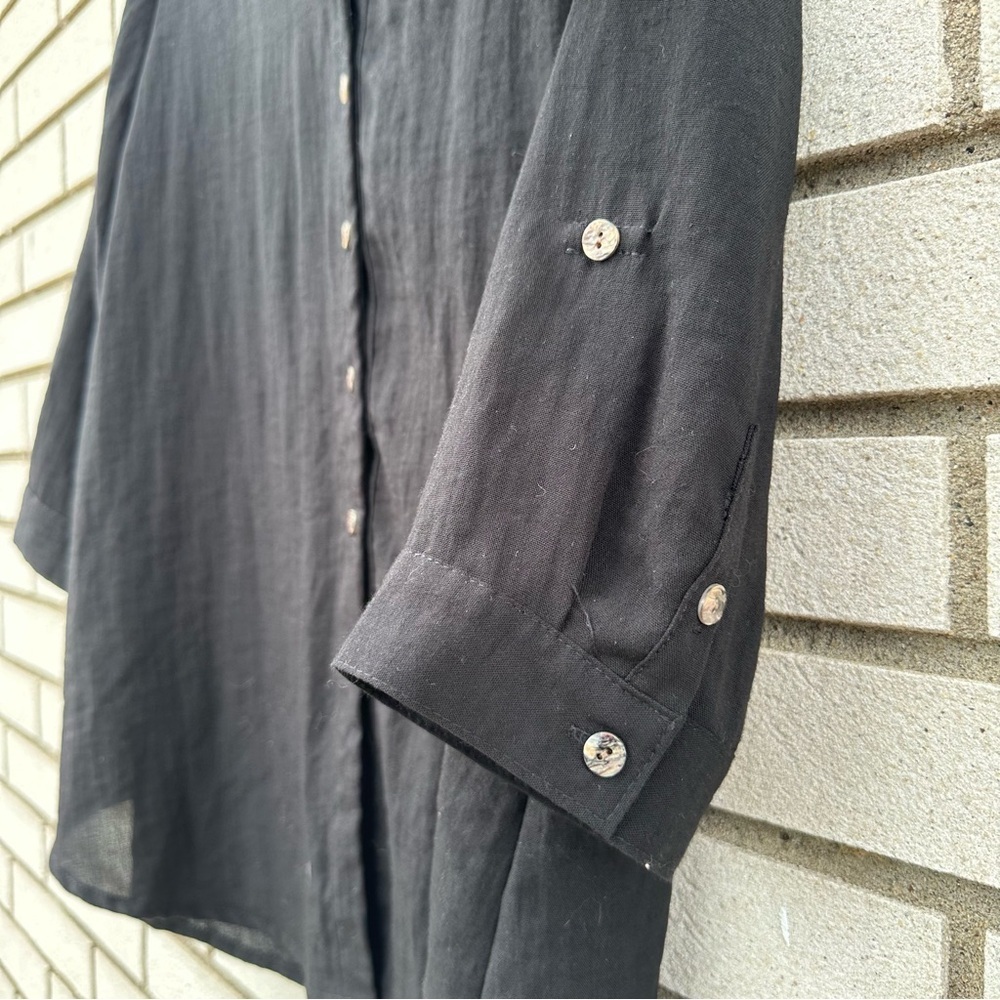 Fridaze Linen Redefined Short Tuxedo Linen Shirt … - image 6